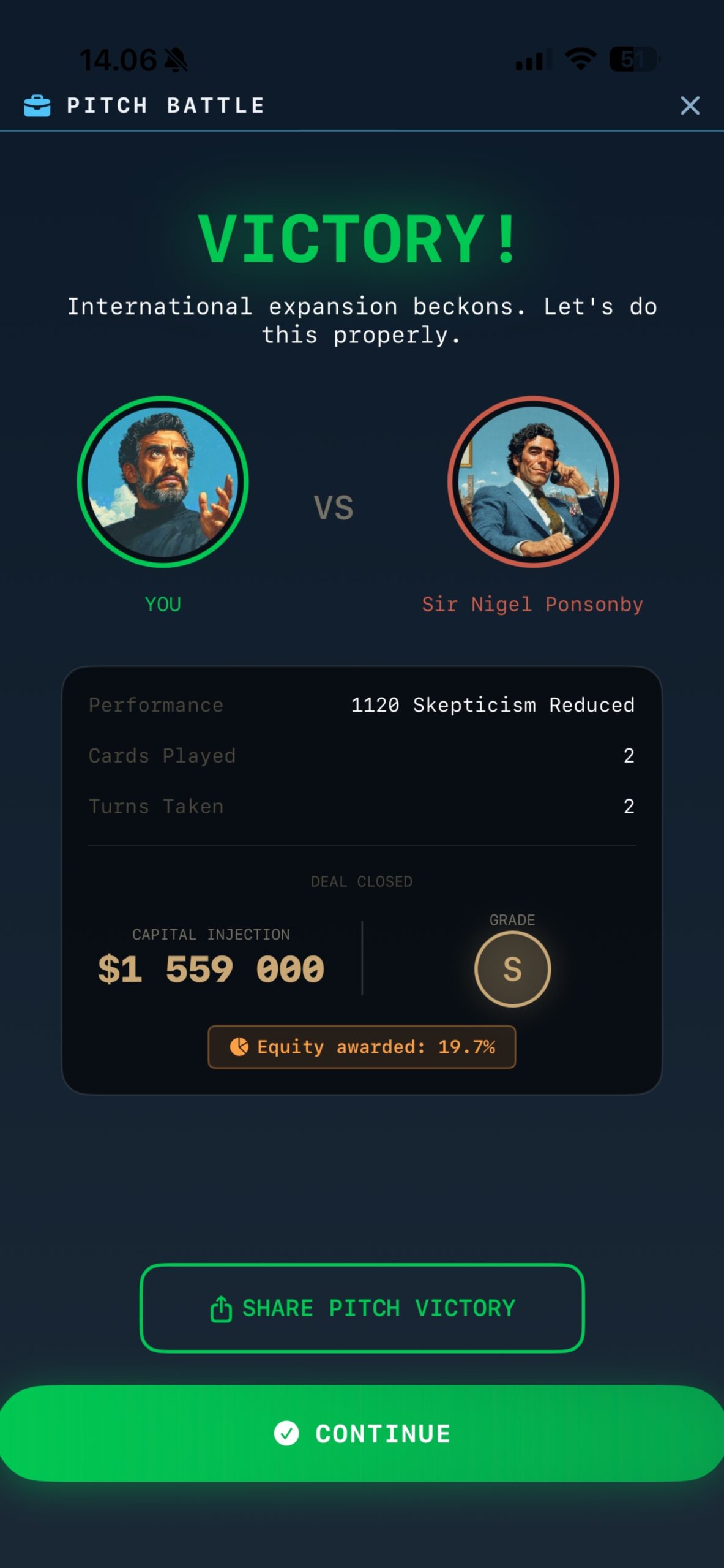 Pitch victory and NYSE unlocking